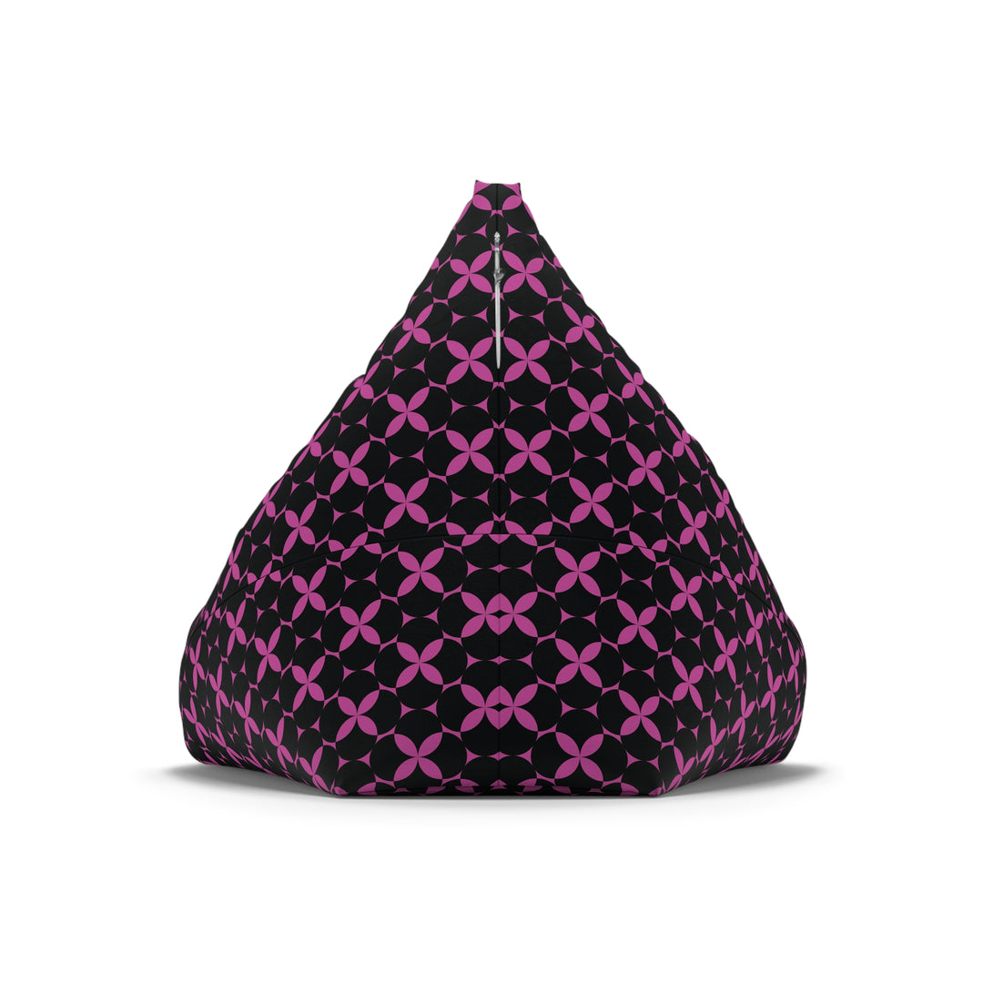 Petal Pulse – Pink & Black Geometric, Large Pattern
