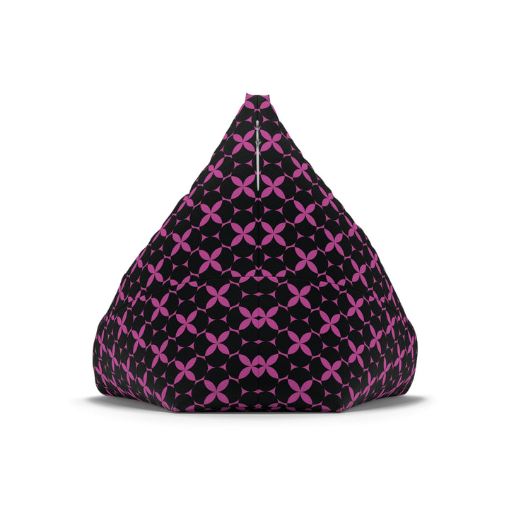 Petal Pulse – Pink & Black Geometric, Large Pattern