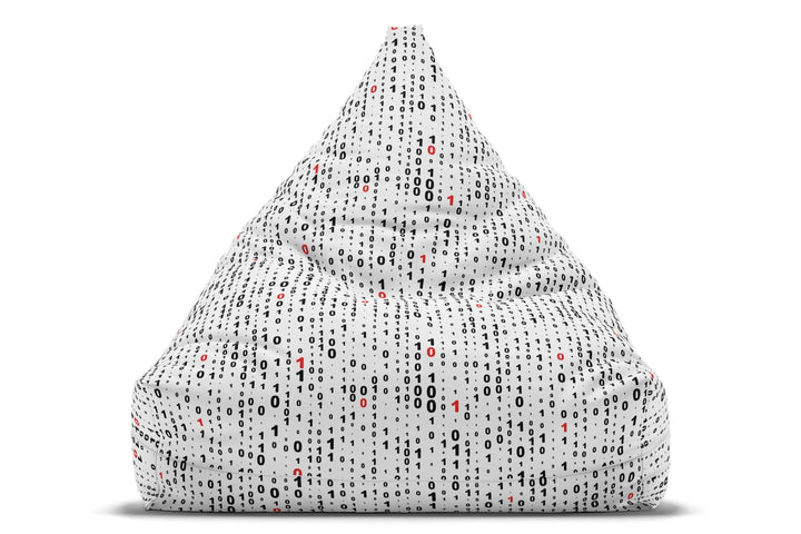Matrix-Inspired Bean Bag Chair Cover, Binary Pattern