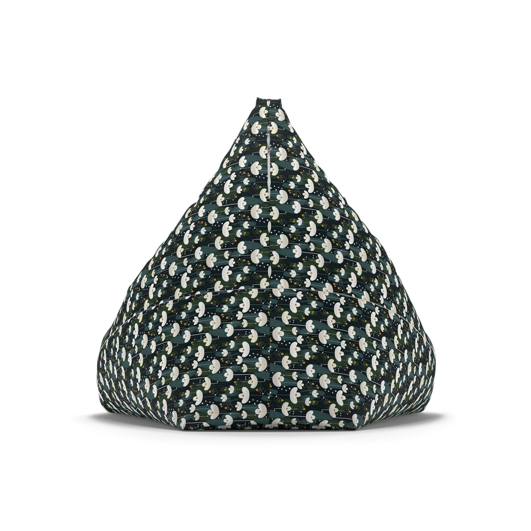 Scandi Dark Floral Bean Bag Cover, Small Pattern