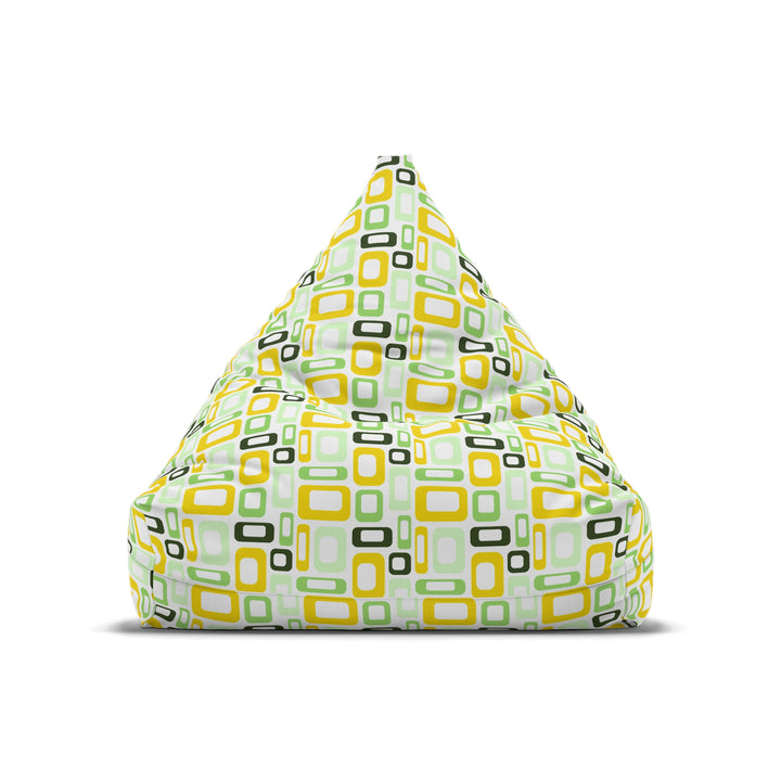 Orange and green retro bean bag
