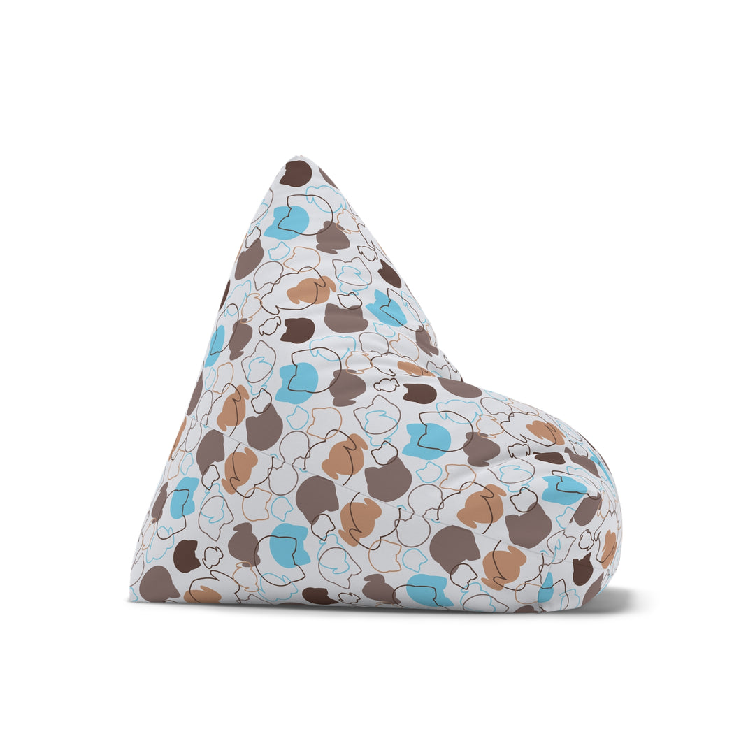 Whiskers & Wiggles Bean Bag Cover, White