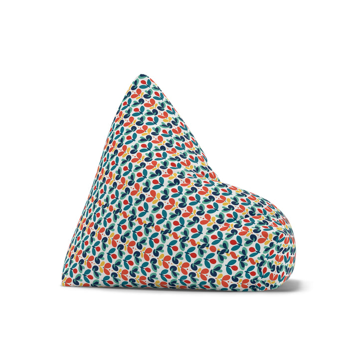 Nordic Bloom Bean Bag Chair Cover - Aqua & Terra Retro Small Florals