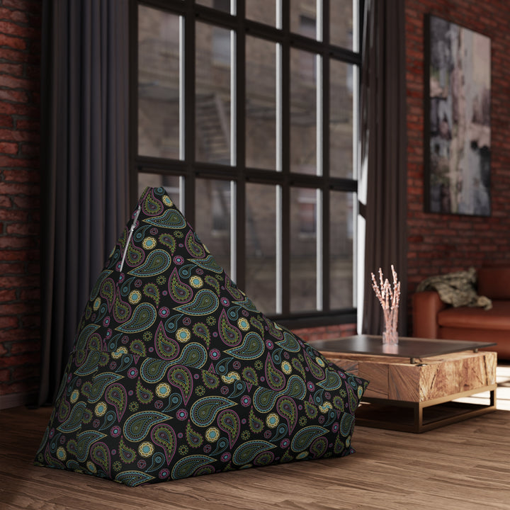 Boho Bloom - Midnight Paisley Bean Bag Chair Cover