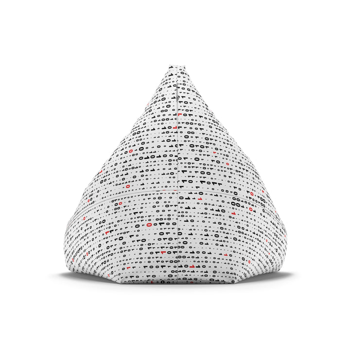 Matrix-Inspired Bean Bag Chair Cover, Binary Pattern