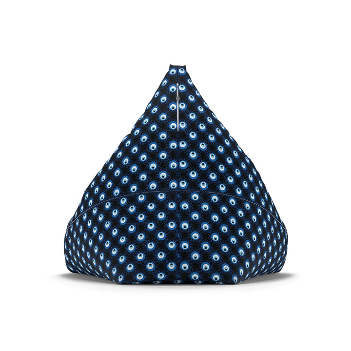 Mystic Gaze-Protective Evil Eye Black Bean Bag Cover, Small Pattern