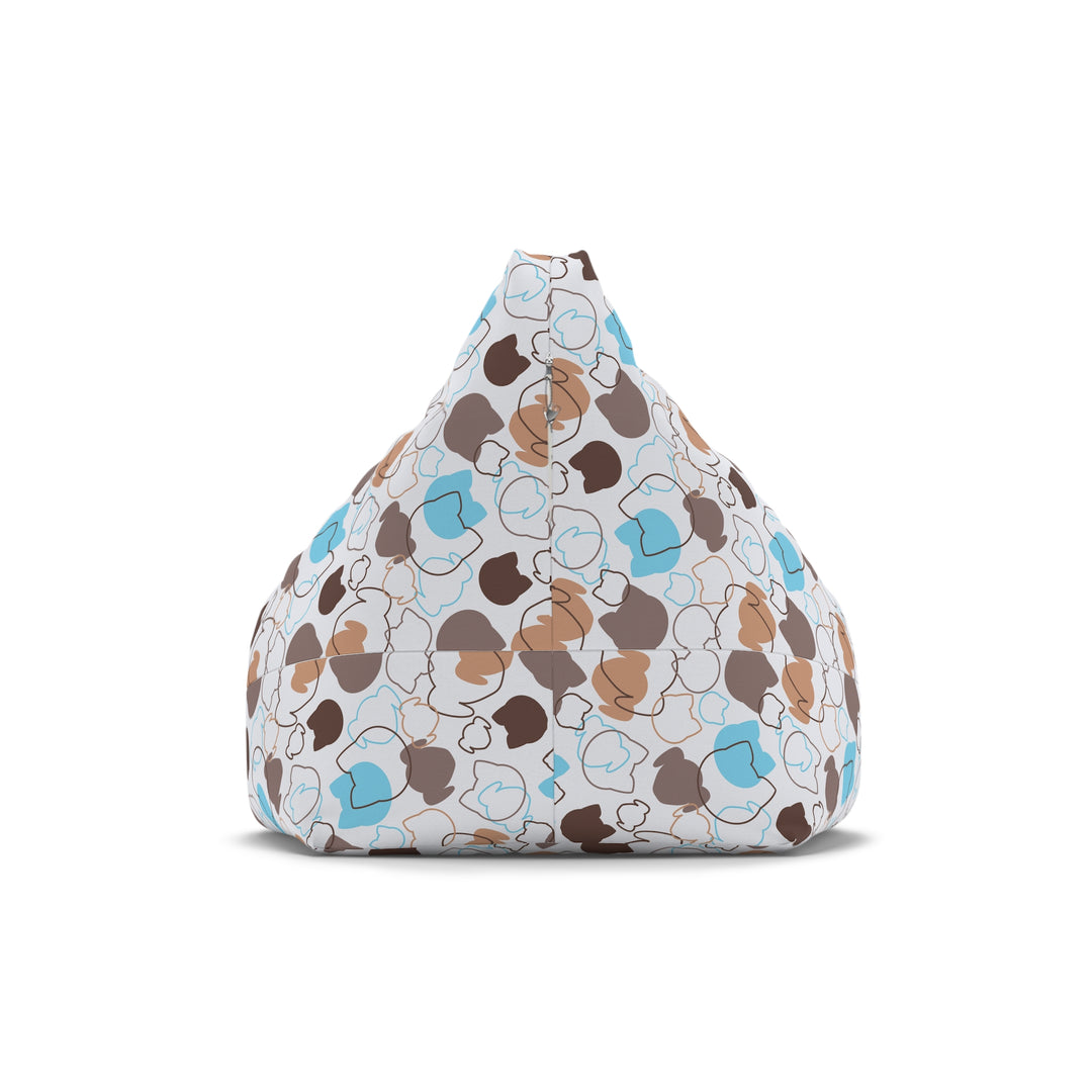 Whiskers & Wiggles Bean Bag Cover, White