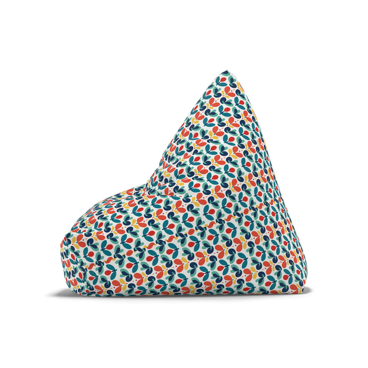 Nordic Bloom Bean Bag Chair Cover - Aqua & Terra Retro Small Florals