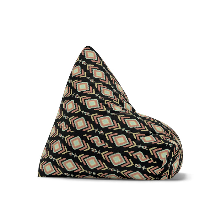 Indian Summer Black Boho Bean Bag Chair Cover