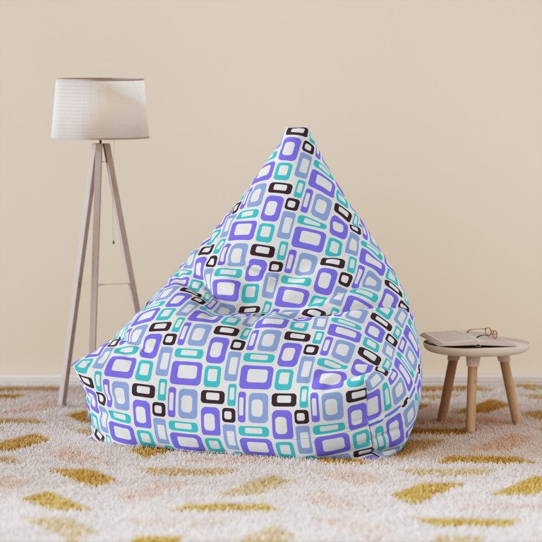 Retro Modular lounger cover, Teal & Purple floor seating, urban lounger teens