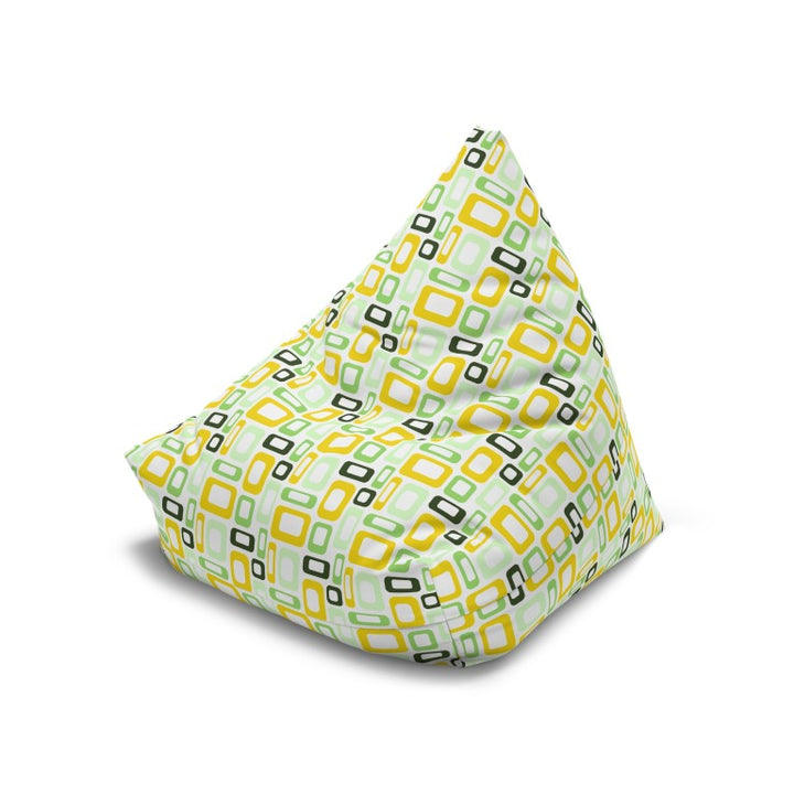 boho floor cushion yellow green
