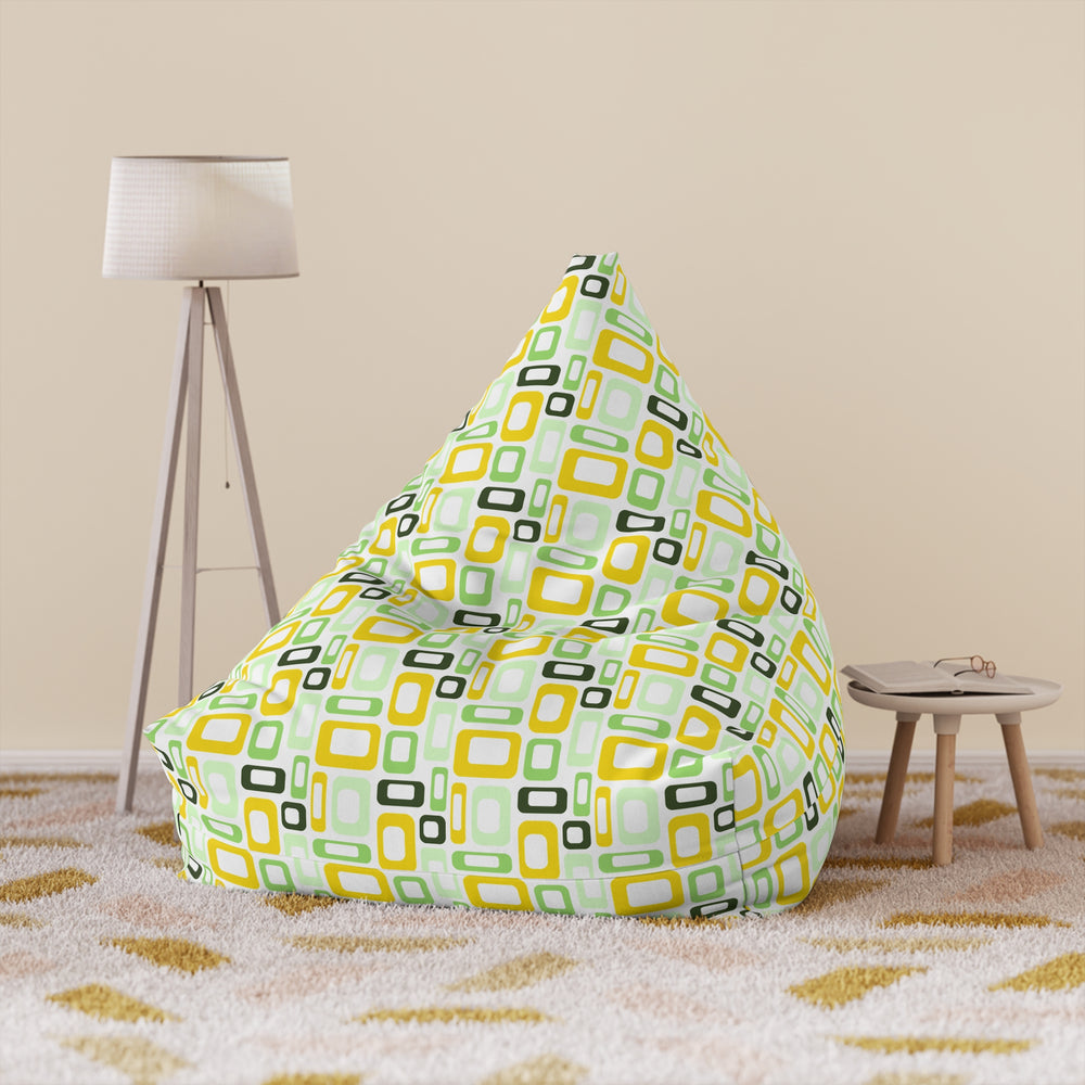 Funky modular bean bag cover, retro lounger floor seating