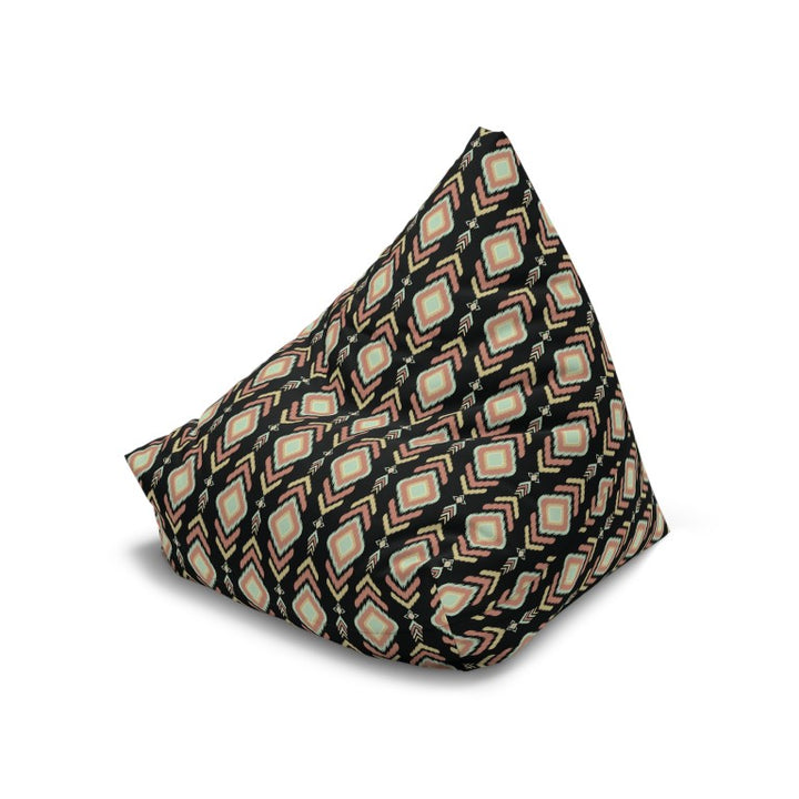 Indian Summer Black Boho Bean Bag Chair Cover