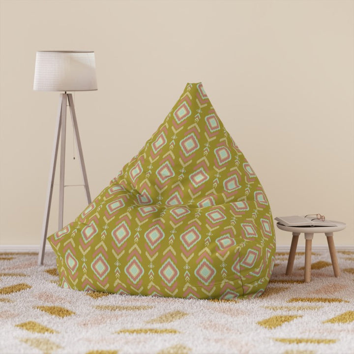 Indian Summer Mustard Green Boho Bean Bag Cover