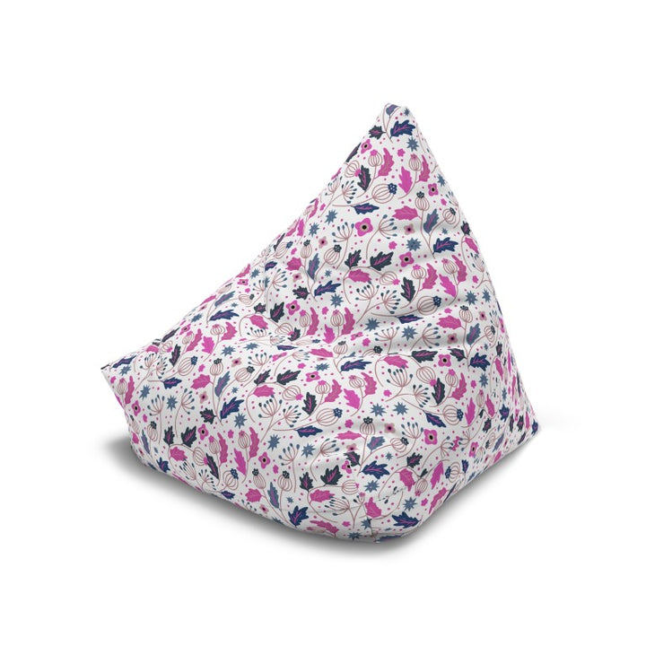 Bloom & Breeze Bean Bag Chair Cover - Botanical Charm in Pink & Blue