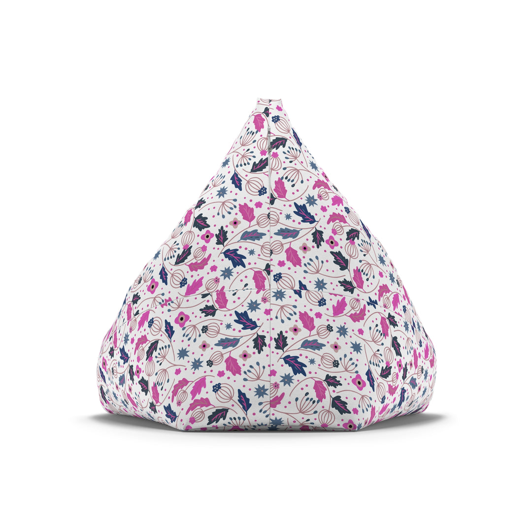 Bloom & Breeze Bean Bag Chair Cover - Botanical Charm in Pink & Blue