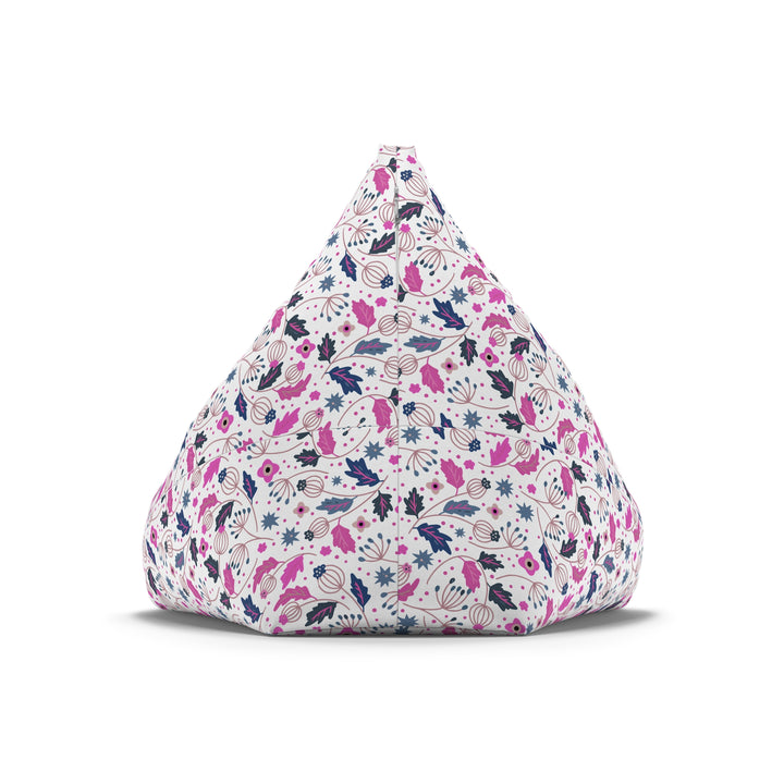 Bloom & Breeze Bean Bag Chair Cover - Botanical Charm in Pink & Blue