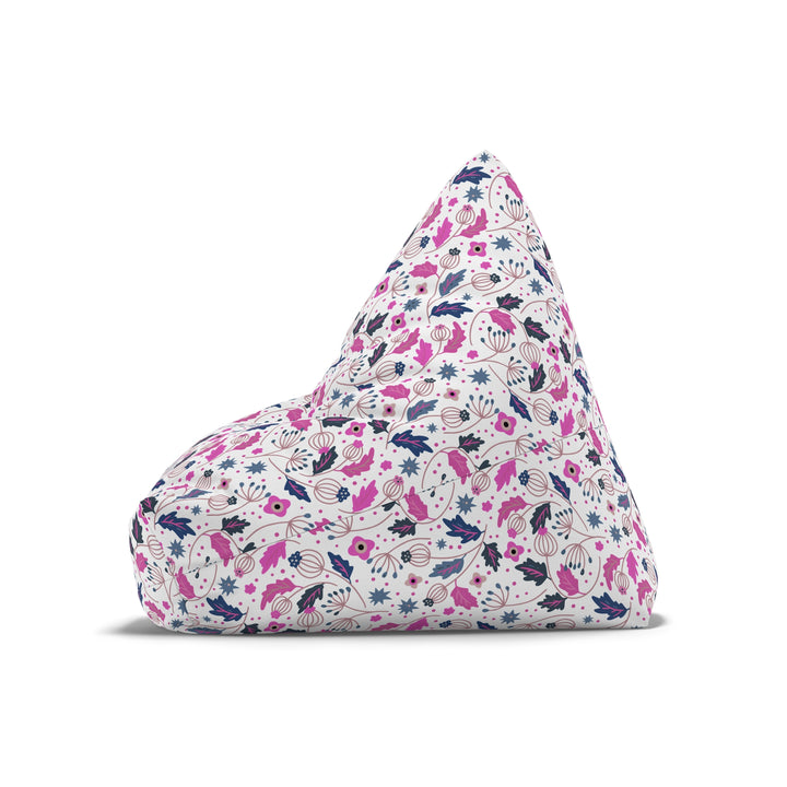 Bloom & Breeze Bean Bag Chair Cover - Botanical Charm in Pink & Blue