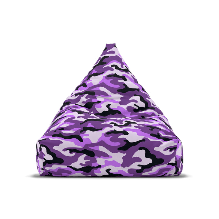 Purple camouflage bean bag chair cover for teens and adults