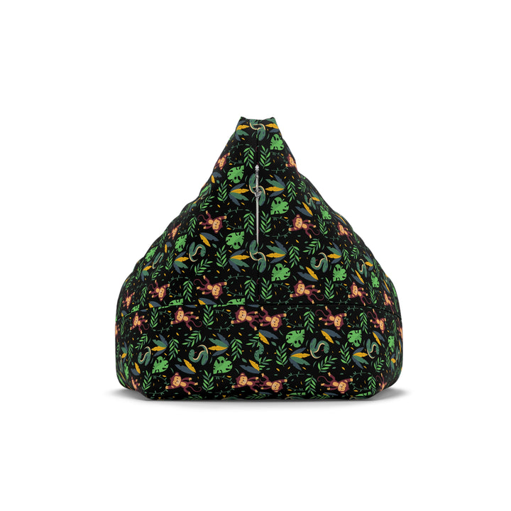Jungle Jive Black Bean Bag Chair Cover