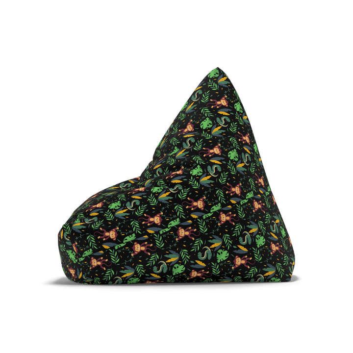 Jungle Jive Black Bean Bag Chair Cover