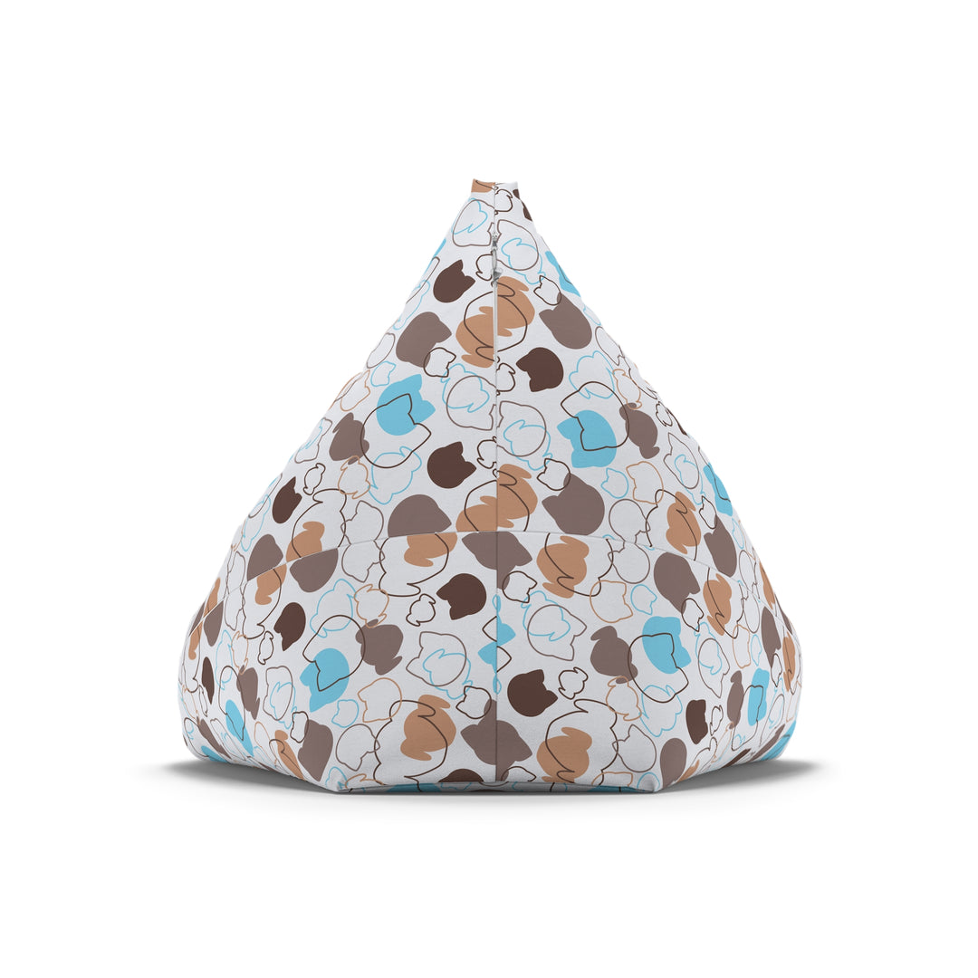 Whiskers & Wiggles Bean Bag Cover, White