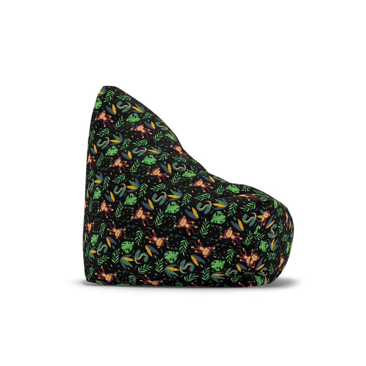 Jungle Jive Black Bean Bag Chair Cover