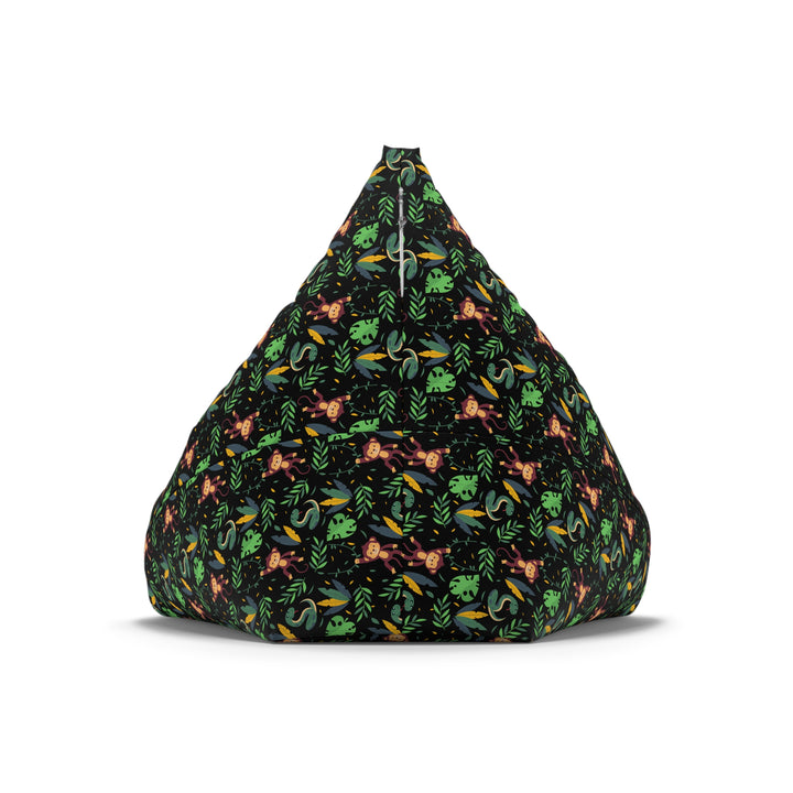 Jungle Jive Black Bean Bag Chair Cover