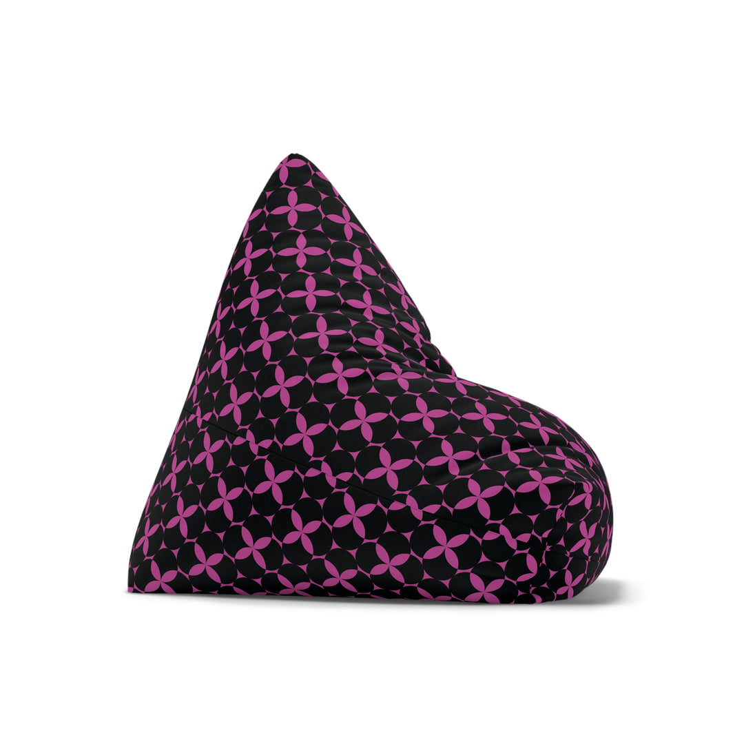Petal Pulse – Pink & Black Geometric, Large Pattern