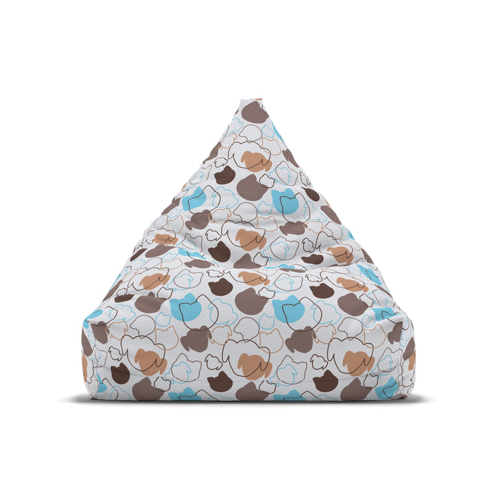 Whiskers & Wiggles Bean Bag Cover, White
