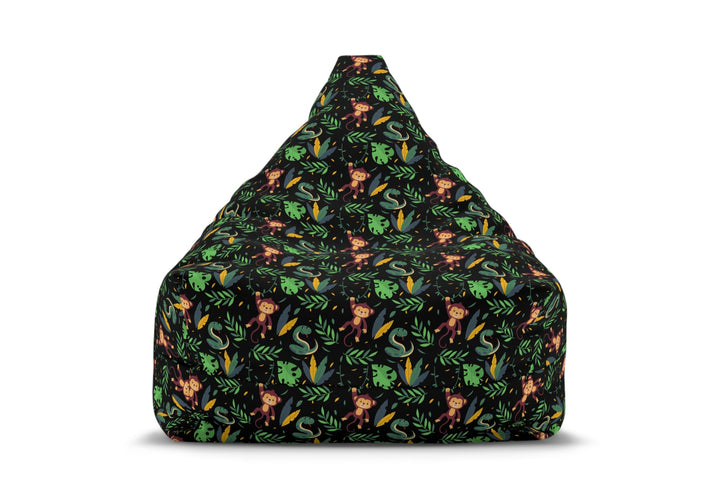 Jungle Jive Black Bean Bag Chair Cover