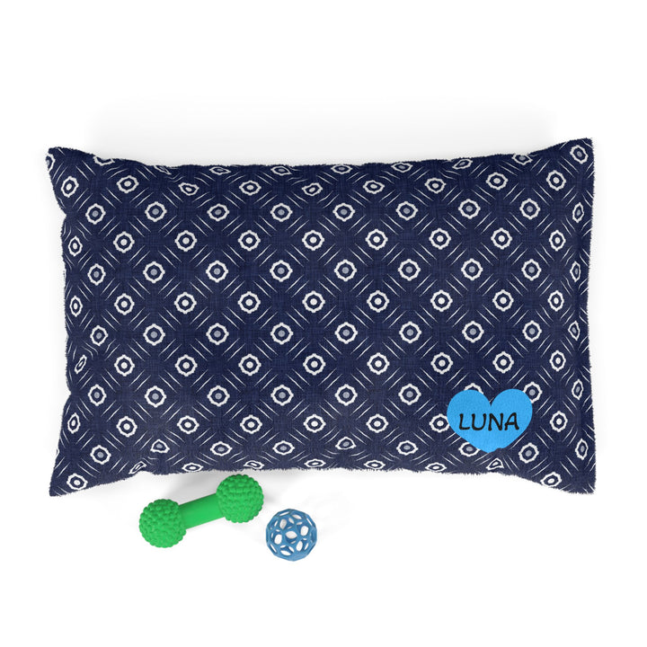 Indigo Damask Cat Bed