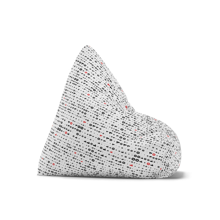 Matrix-Inspired Bean Bag Chair Cover, Binary Pattern