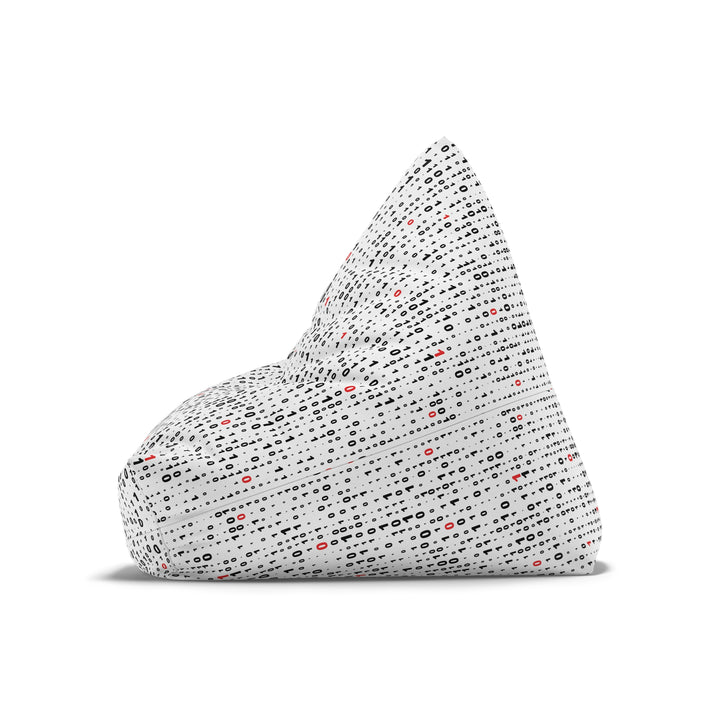 Matrix-Inspired Bean Bag Chair Cover, Binary Pattern