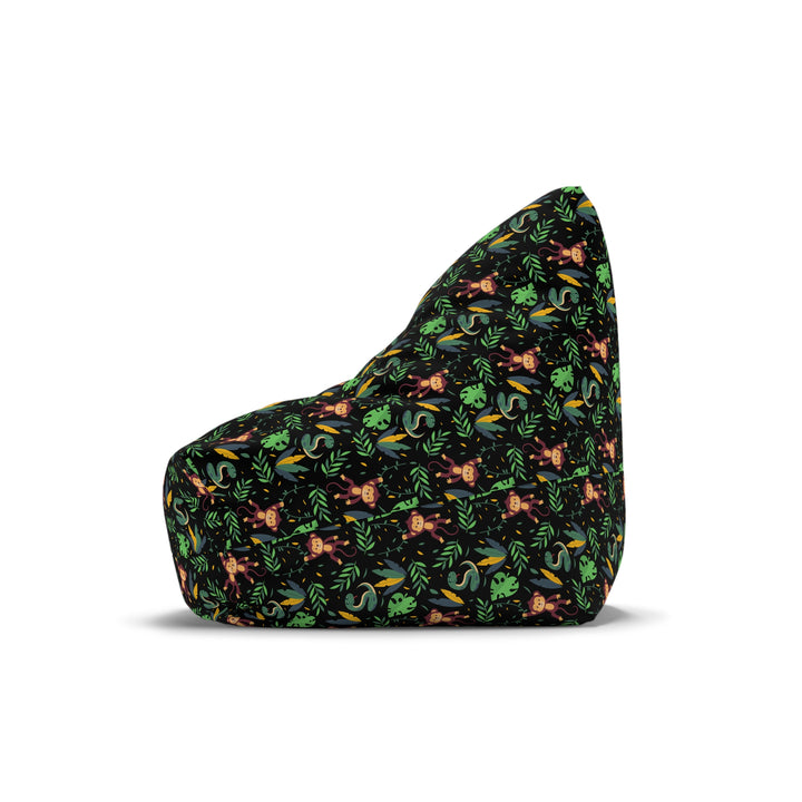 Jungle Jive Black Bean Bag Chair Cover