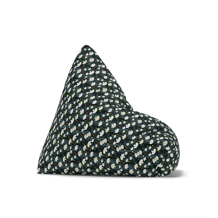 Scandi Dark Floral Bean Bag Cover, Small Pattern