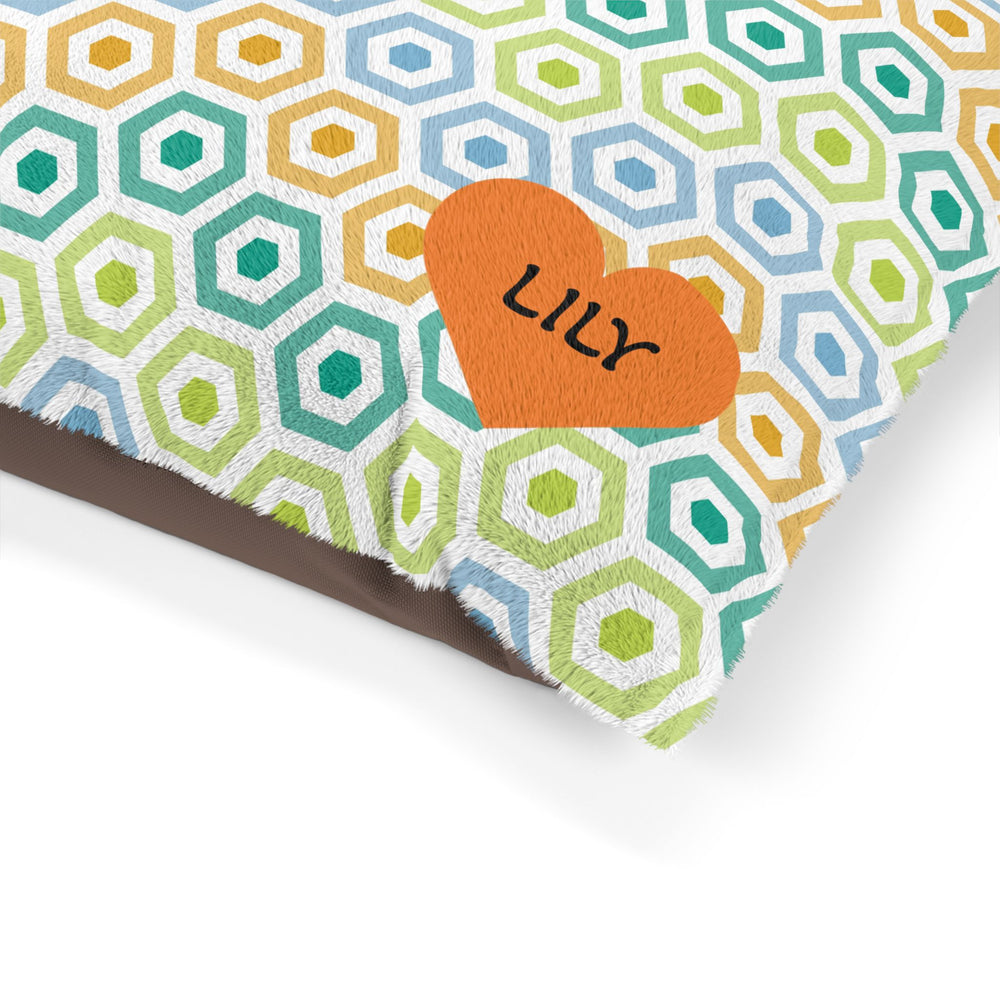 Bright Breezy Hex personalized Cat Bed