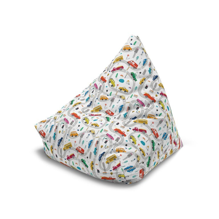Cars Parade toddler Bean Bag chair Cover, kids room floor seating