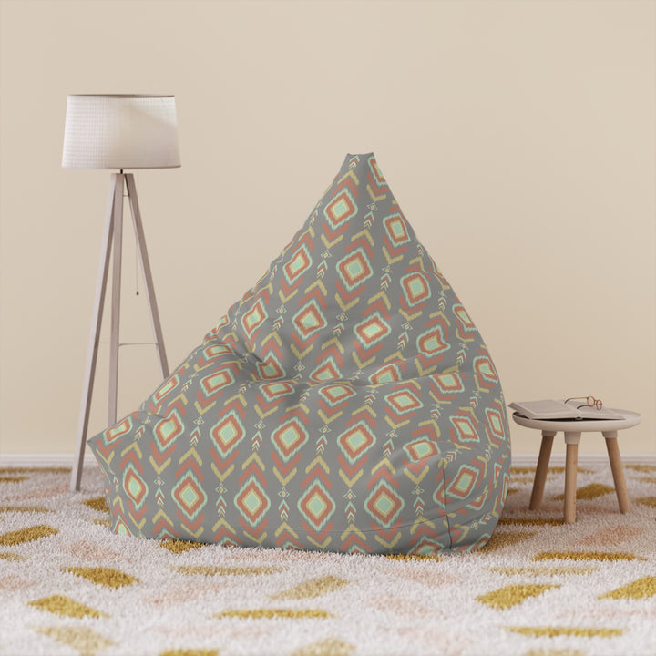 Indian Summer Light Gray Boho Bean Bag Chair Cover