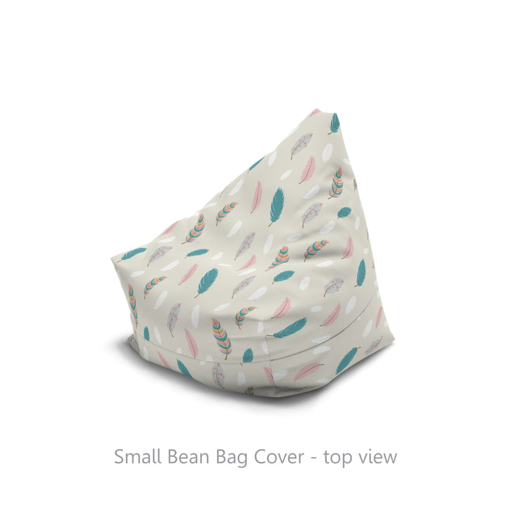 Boho Chic Feathers Bean Bag Chair Cover