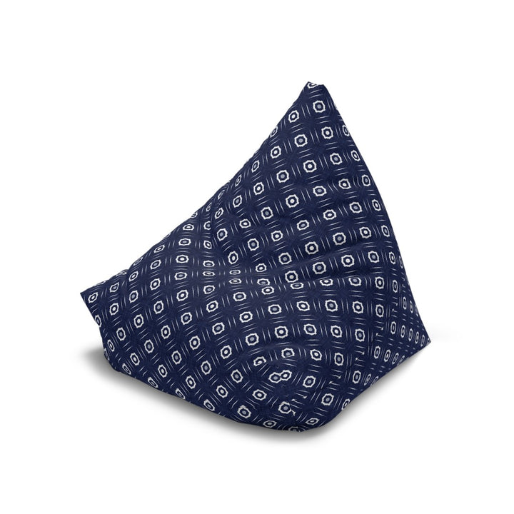 Artisan Indigo Bean Bag Cover - Large Bohemian Batik Mosaic