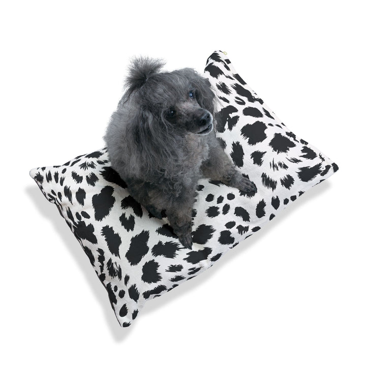 Luxury personalized pet bed in safari-themed decor setup