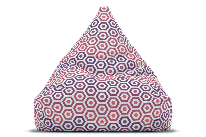 Sugar Plum  Hex retro Boho Bean Bag chair Cover, pink purple lounger, girl room decor