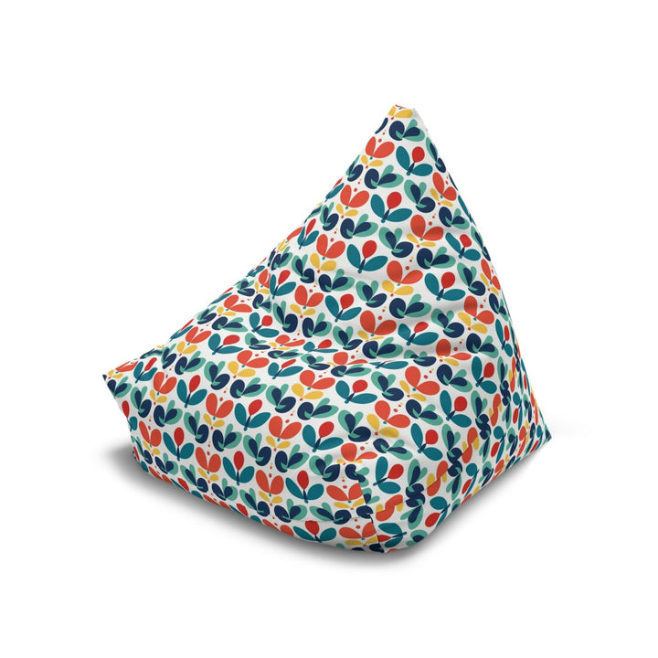 Nordic Bloom Bean Bag Chair Cover - Aqua & Terra Retro Large Florals