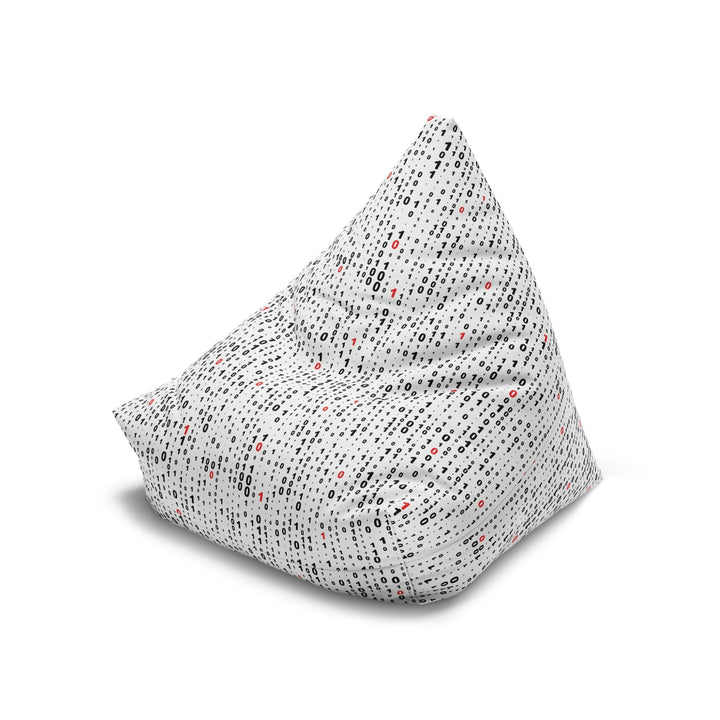 Matrix-Inspired Bean Bag Chair Cover, Binary Pattern