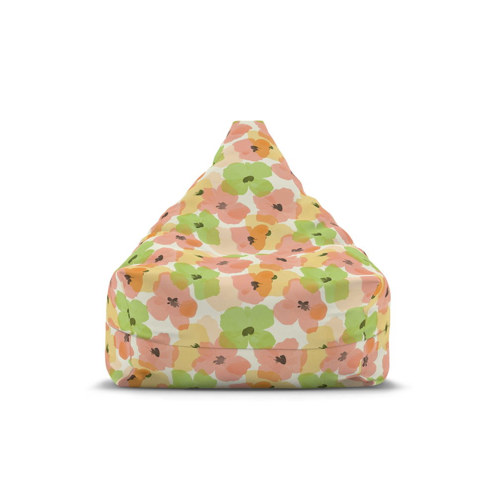 Boho Blossom Bean Bag Chair Cover, floral print, pastel colors