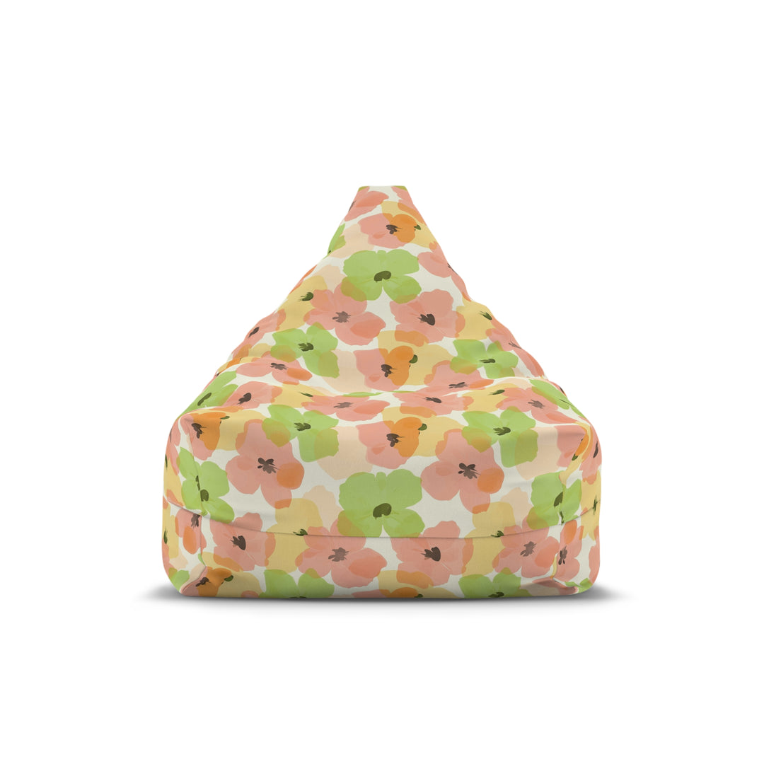 Boho Blossom Bean Bag Chair Cover, floral print, pastel colors