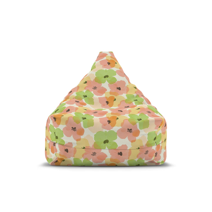 Boho Blossom Bean Bag Chair Cover, floral print, pastel colors
