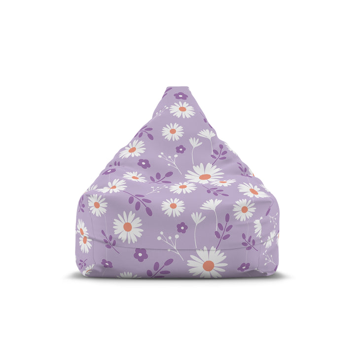 Daisy Dream lilac Floral Bean Bag Chair Cover, boho home lounger