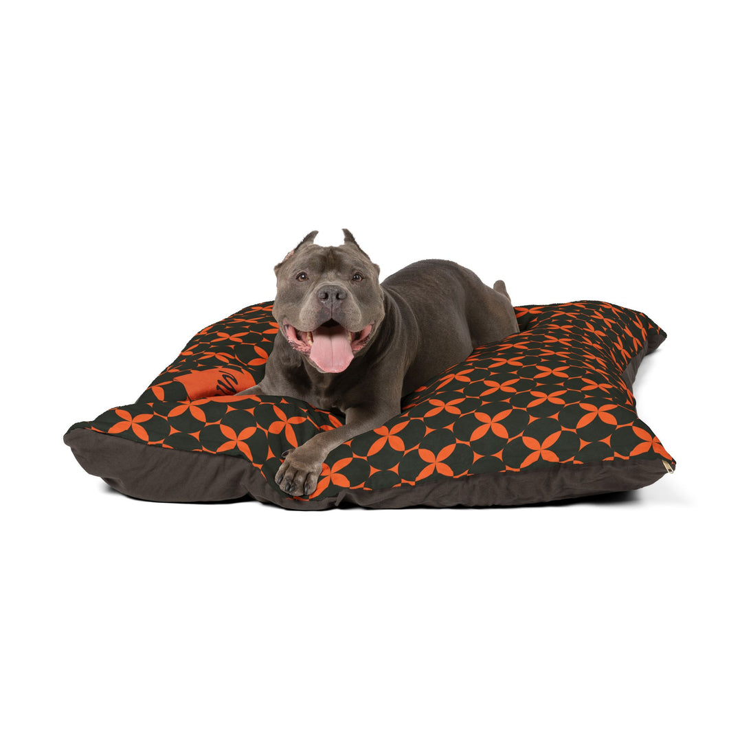 personalized large dog bed, orange